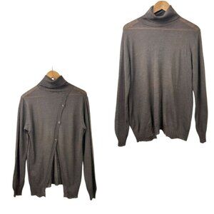 VTG Crossley Women's XL Baby Alpaca & Wool Blend Button Front Turtleneck Sweater